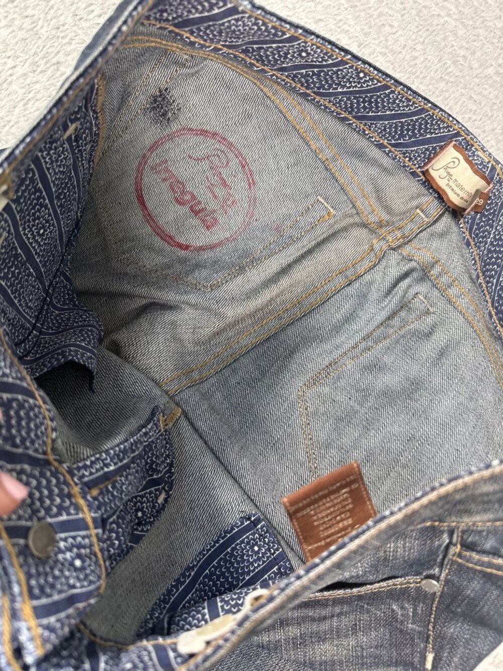 Paige Maternity Premium Denim Flare Jeans 29 Comfort Office Casual Hippie Y2K - Picture 10 of 14